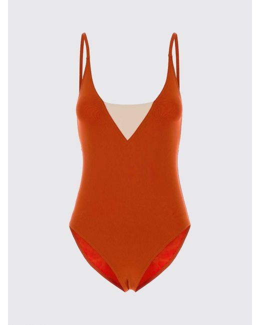 Eres Red Nylon One Piece Swimsuit