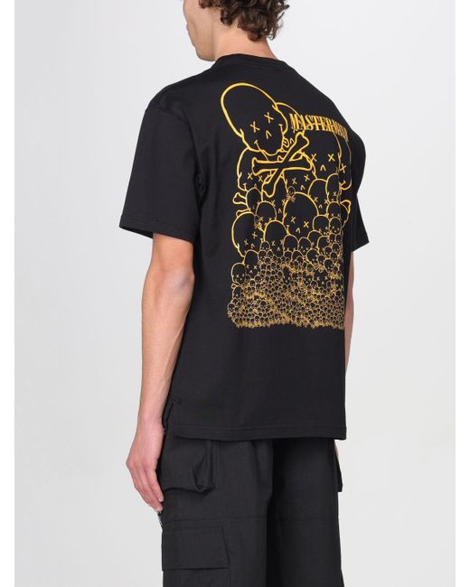 T-shirt in cotone di Mastermind Japan in Black da Uomo
