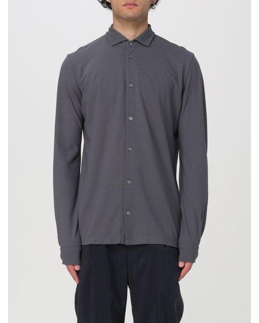 Zanone Gray Shirt for men
