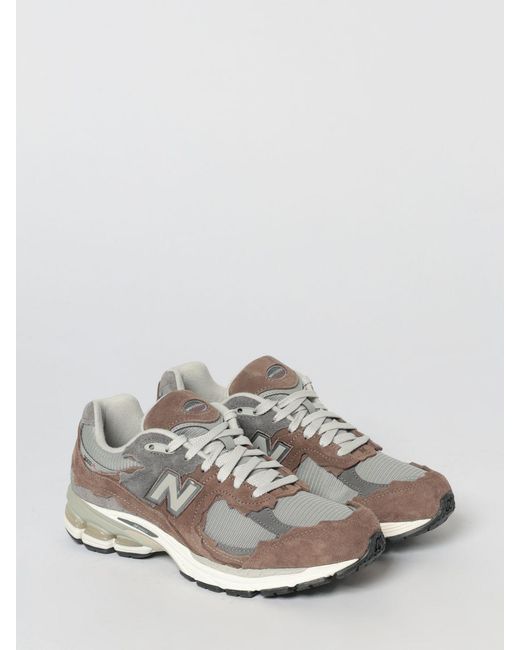New Balance White 2002R Suede And Mesh Sneakers for men