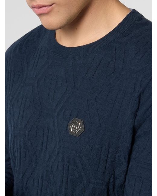 Philipp Plein Blue Sweater for men