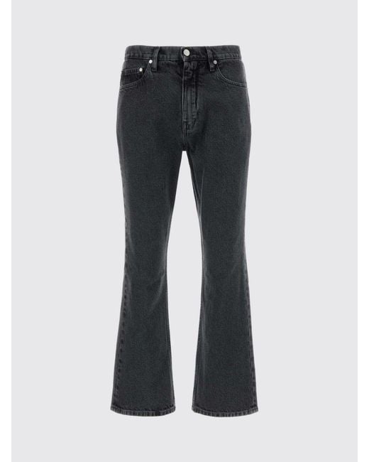 Jil Sander Blue Mid-Rise Flared Cotton Denim Jeans for men