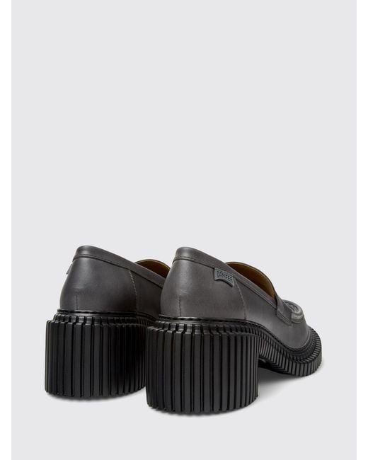 Camper Gray Pix London Leather Loafers