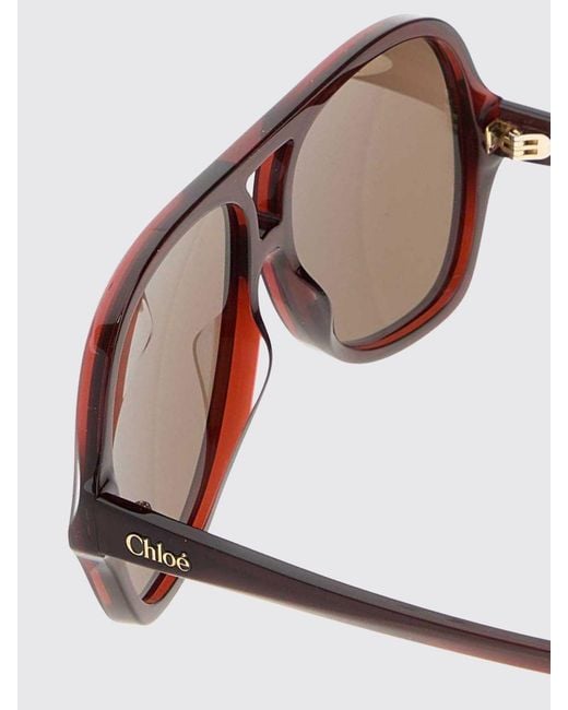 Chloé Black ChloÉ Aviator Acetate Sunglasses With Double Bridge