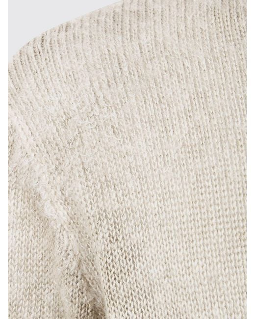 Avant Toi Natural Linen Crew Neck Sweater for men