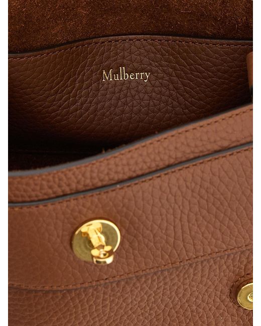 Mulberry Brown Alexa Mini Hammered Leather Bag