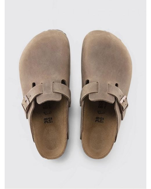 Birkenstock Brown Boston Oiled Leather Mules for men