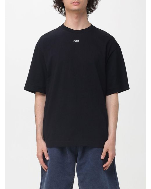 Off-White c/o Virgil Abloh Black Crew-Neck T-Shirt for men