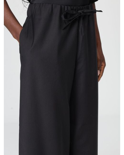 Totême Black Wool Drawstring Trousers
