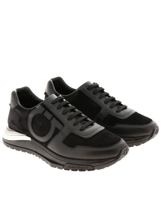 ferragamo black men's shoes