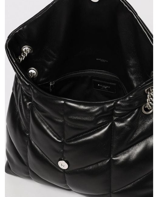 Borsa Puffer Medium di Saint Laurent in Black