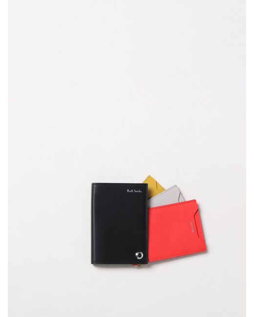 Paul Smith White Leather Credit Card Holder for men