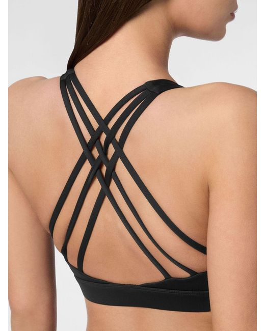 Philipp Plein Black Lycra Crop Top
