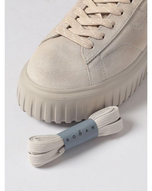 Hogan Natural H-Stripes Suede Sneakers