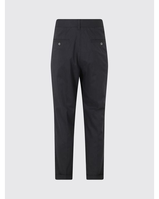 Paolo Pecora Black Slim Fit Cotton Chino Pants With Slant Pockets for men