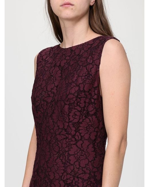 Pinko Purple Drupa Midi Lace Dress
