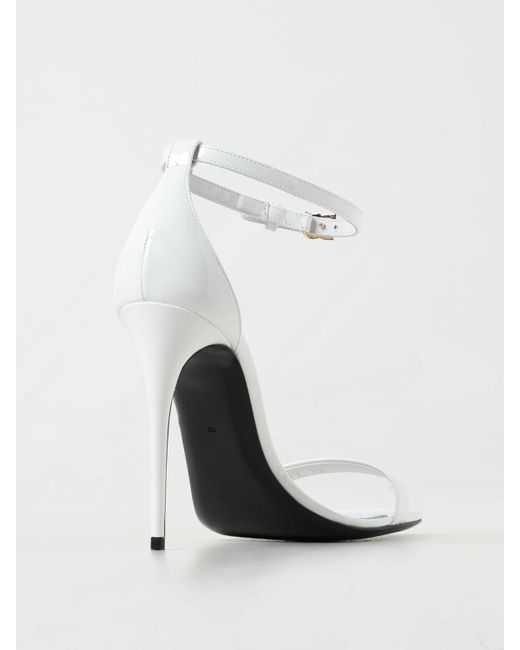 Dolce & Gabbana White Heeled Sandals