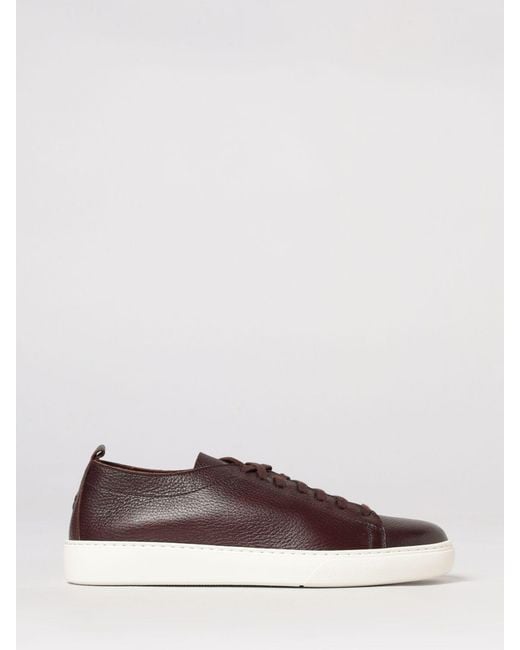 Henderson Brown Byron Hammered Leather Sneakers for men