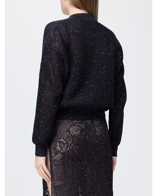 Fabiana Filippi Blue Cotton Blend Cardigan