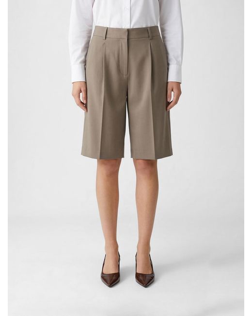 Totême  Natural Linen Blend Tailored Shorts