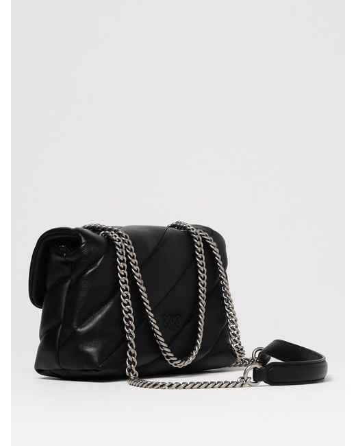 Pinko Black Love Puff Mini Quilted Nappa Bag