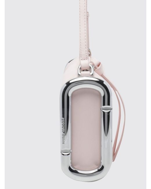 Marc Jacobs Pink Small Scene Leather Crossbody Bag With Laminated Double J Logo