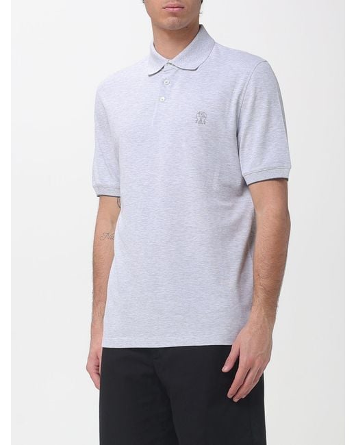Brunello Cucinelli Multicolor Cotton Polo Shirt With Logo for men