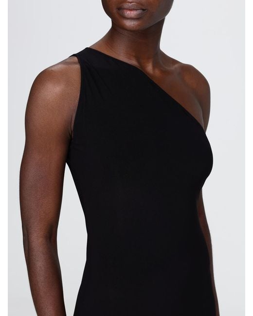 Norma Kamali Black One-Shoulder Dress