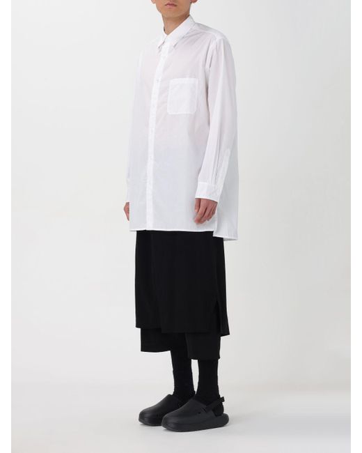 Camicia classica in cotone di Yohji Yamamoto in White da Uomo