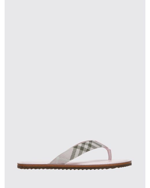Burberry White Heeled Sandal