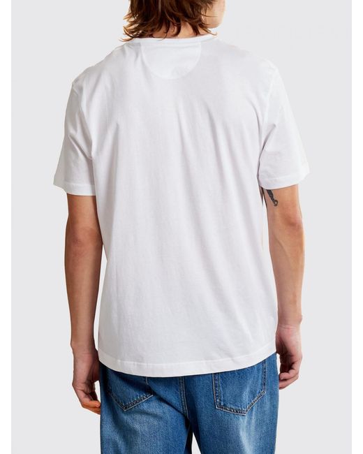 La Martina White Cotton T-Shirt With Logo for men