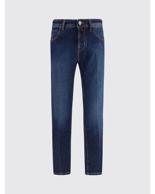 Jacob Cohen Blue Scott Regular-Fit Mid-Rise Stretch- Jeans for men