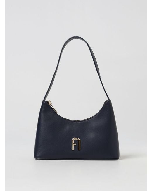 Furla Blue Diamante Leather Bag