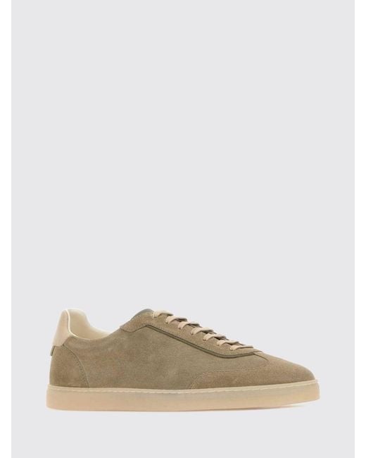 Brunello Cucinelli Multicolor Low-Top Suede Calfskin Trainers With Laminated Logo for men