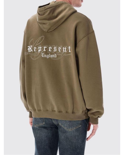 Represent Natural Cotton Hooded Sweatshirt With Logo for men