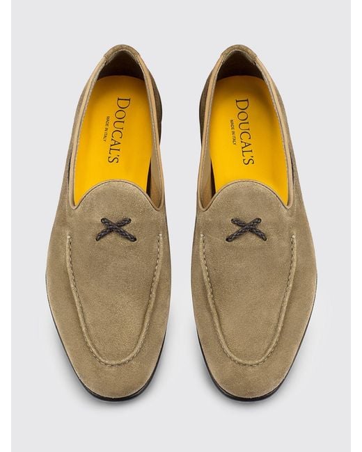 Doucal's Natural Suede Loafers for men