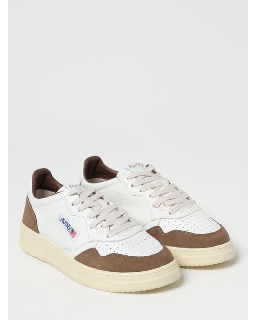 Autry White Medalist Leather Sneakers for men