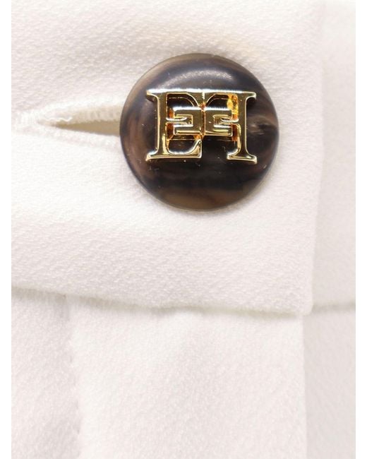 Elisabetta Franchi White Crêpe Shorts