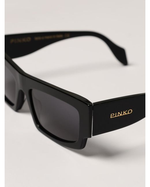 Pinko Black Crone 110 Rectangular Sunglasses
