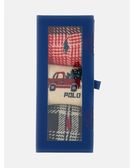 Polo Ralph Lauren Multicolor Set Of 3 Pairs Of Stretch Wool Socks for men