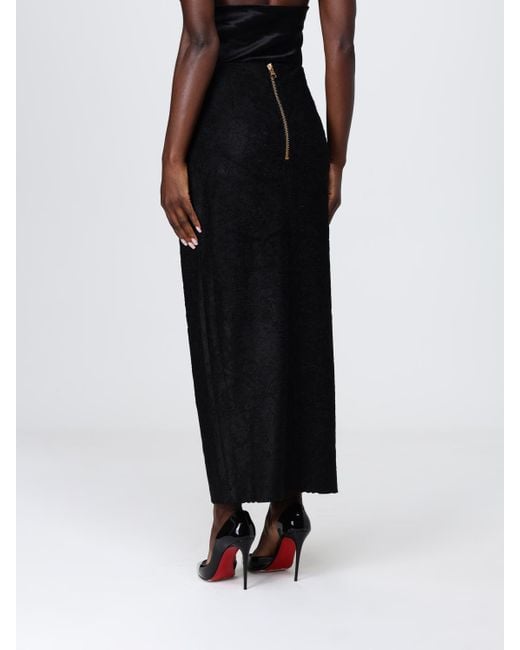 Falda Mujer Balmain de color Black