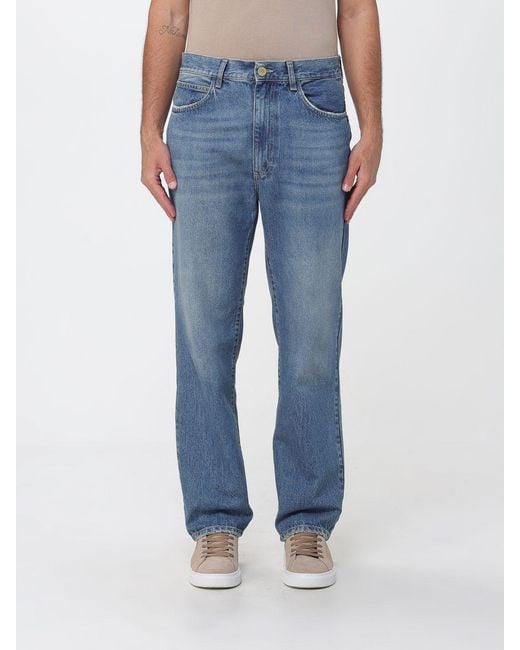 Ballantyne Blue Mid-Rise Straight Fit 5-Pocket Cotton Denim Jeans for men