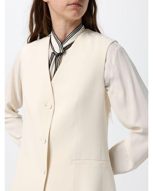 Fabiana Filippi Natural Single-Breasted Tailored Waistcoat