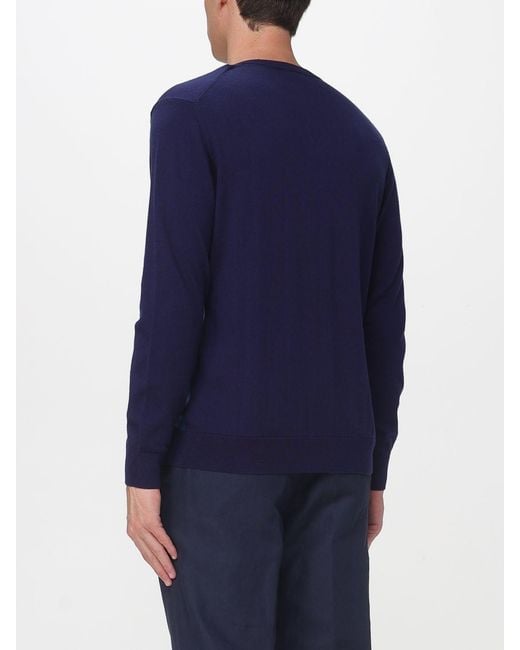 Ballantyne Pullover Aus Baumwolle Und Kaschmir Mit Rautenmuster in Blue für Herren