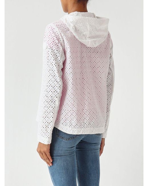 Colmar White Blooming Perforated Fabric Jacket