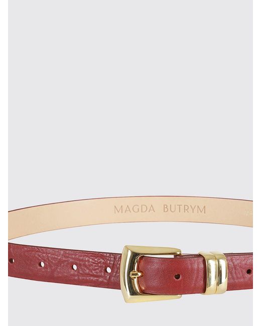 Magda Butrym White Natural Grain Leather Belt