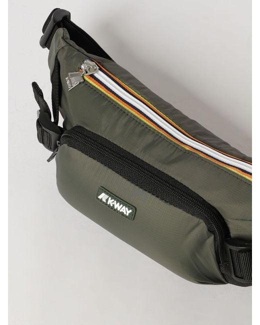 K-Way Gray Fericy Ripstop Nylon Belt Bag for men