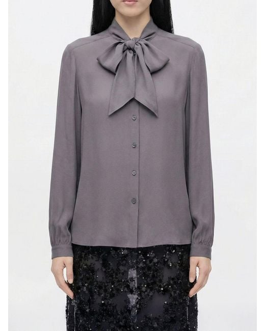 Tory Burch Gray Georgette Shirt