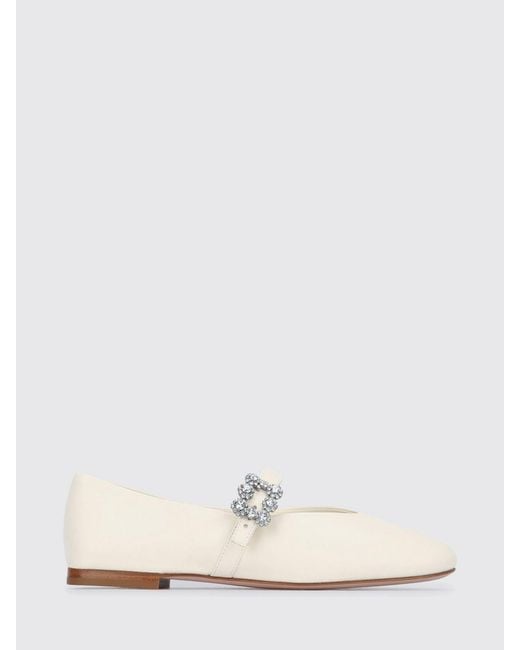 Roger Vivier White Efflorescence Nappa Ballerina