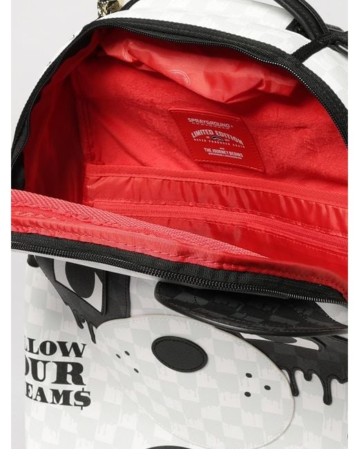 Sprayground Multicolor Panda Face Backpack With Check Print And Panda Graphic for men